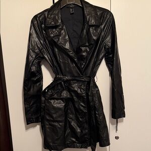 Leather blazer dress